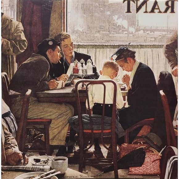 Norman Rockwell canvas print “Saying Grace”